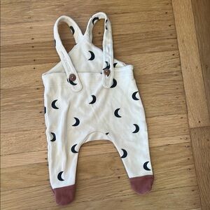 Organic Zoo Moon Print Baby Overalls